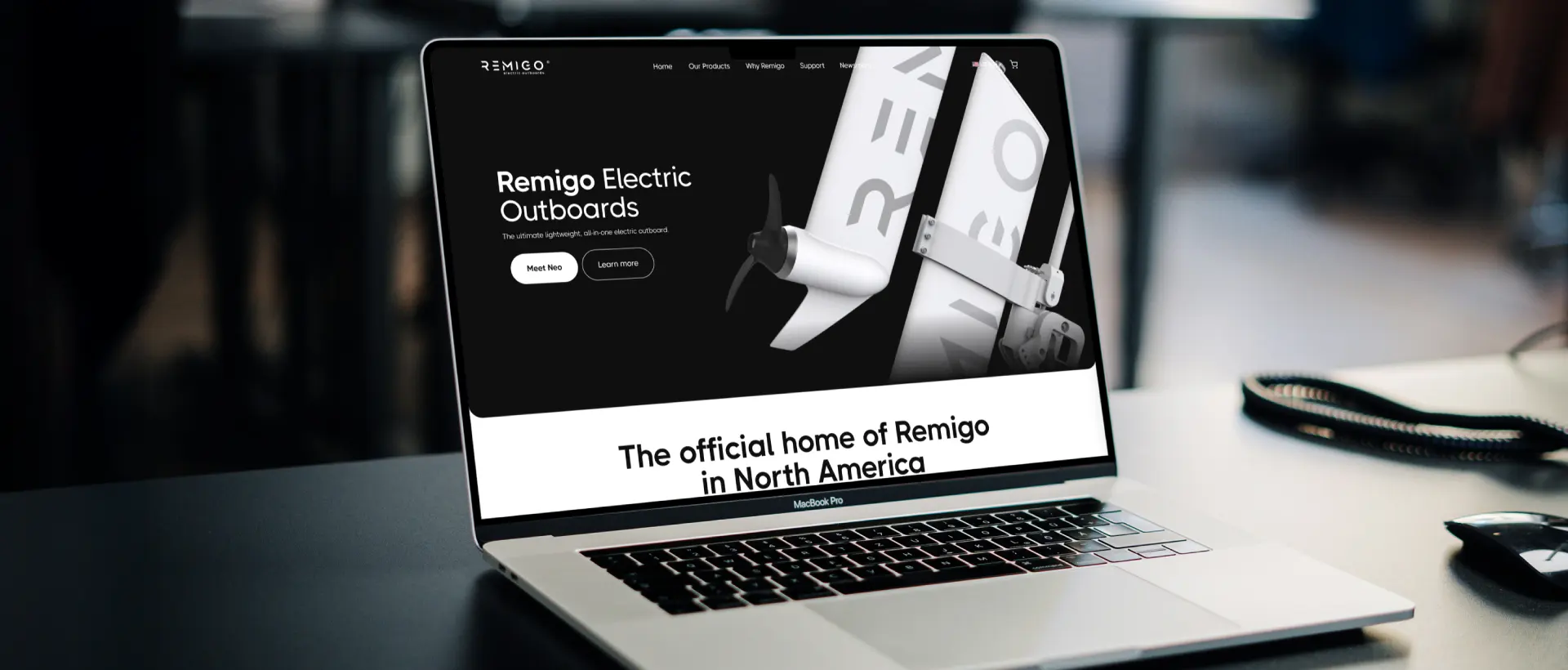 Remigo Electric project mockup